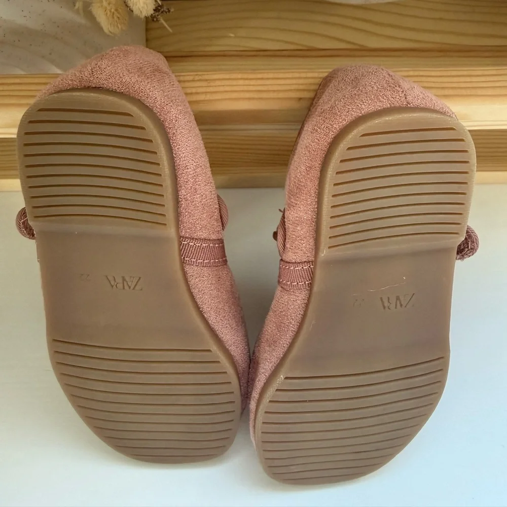 Zara Kids Dusty Rose Mary Jane Shoes with Strap Size 22 ( US 6.5) Toddler Girls